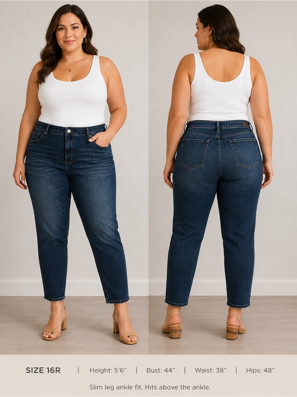 Chico's Dark Indigo Denim Slim Girlfriend Ankle Jeans